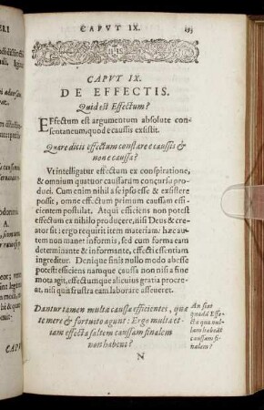 Caput IX. De Effectis.