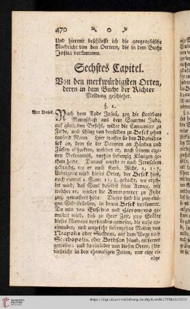 Sechstes Capitel