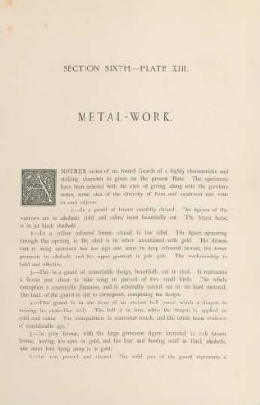 Plate XIII. Metal-work