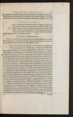 Passio Domini.