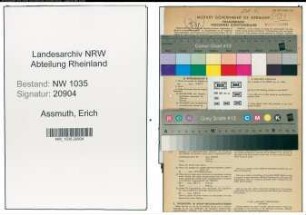Entnazifizierung Erich Assmuth , geb. 03.02.1920 (Kaufmaennischer Angestellter)