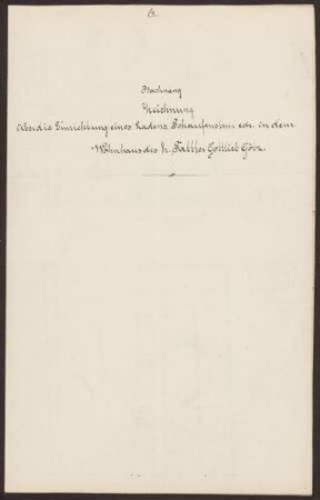 Götz, Gottlob, Sattler Umbau im Wohnhaus