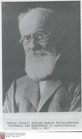 Schleiermacher, Ludwig (Louis) Prof. Dr. (1855-1927) / Porträt, Brustbild