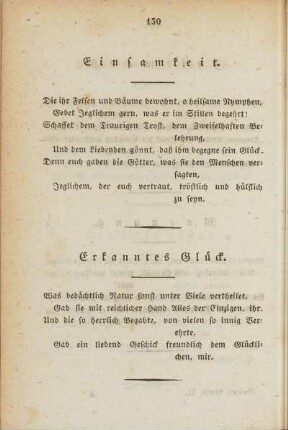 Erkanntes Glück.