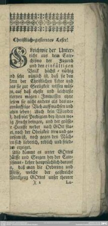 Christlich-gesinnter Leser!