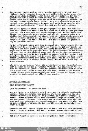 Eine Neujahrsbotschaft : Reportér-Editorial