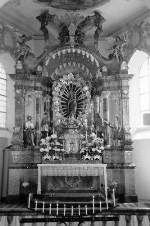 Herbolzheim: Wallfahrtskirche Maria Sand; Altar mit Marienbild
