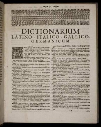 Dictionarium [...].