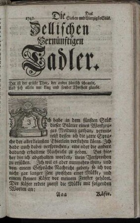 1742. Das Sieben und Vierzigste Stük.