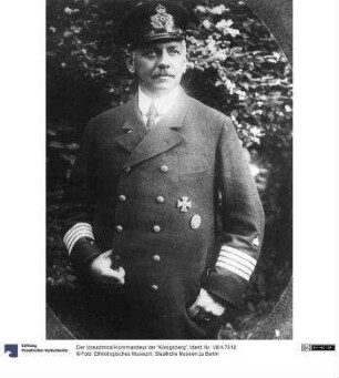 Der Vizeadmiral Kommandeur der "Königsberg"