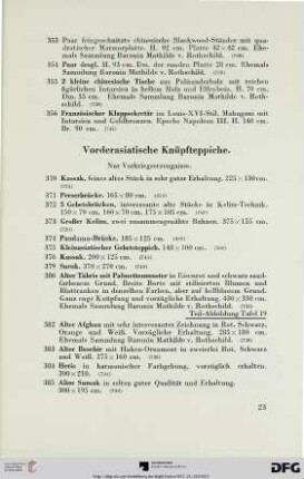 Vorderasiatische Knüpfteppiche (Nr. 370-394)