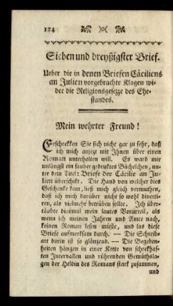 Sieben und dreyßigster Brief.