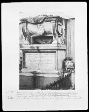 Grabmal für Johann George, Chevalier de Saxe