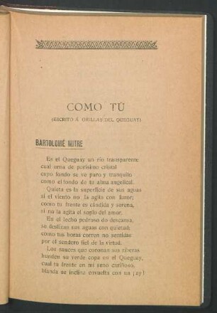 Como tú : (Escrito á orillas del Queguay)