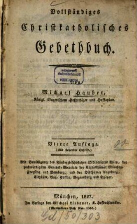 Vollständiges Christkatholisches Gebethbuch