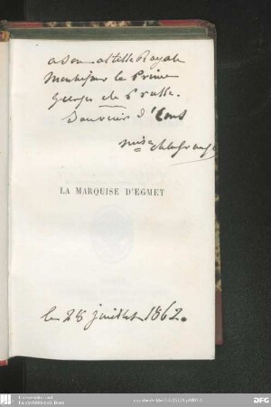 La Marquise d'Egmet ou une année de la vie d'une femme qui s'ennuie