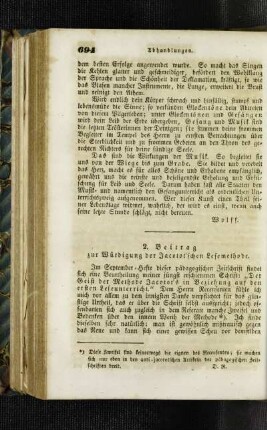 Beitrag zur Würdigung der Jacotot'schen Lesemethode