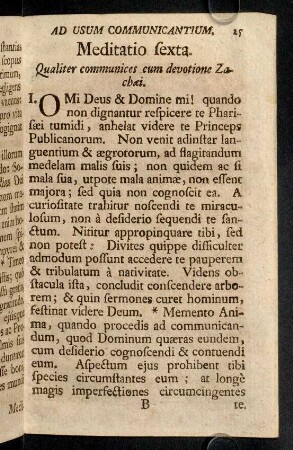 25-29, Meditatio sexta