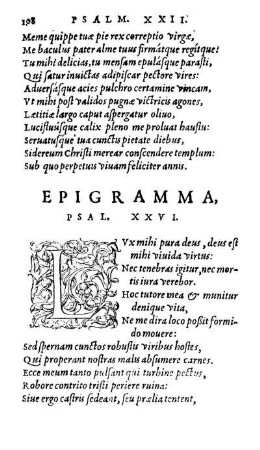 Epigramma, Psal. XXVI.