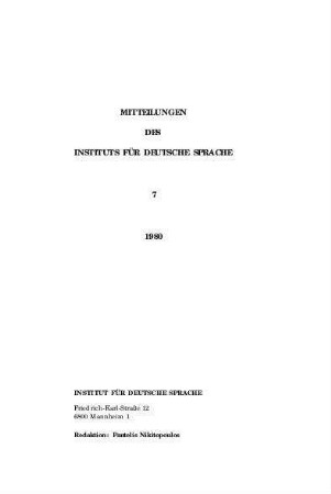 Colloquium "Grammatik und Logik", 13. - 15. März 1979