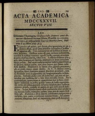 Sectio VIII. [D. XXXI. Aug.]