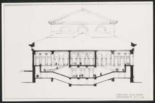 Nationaltheater, München Wiederaufbau: Querschnitt / Entwurf Vorschlag Kunstbeirat