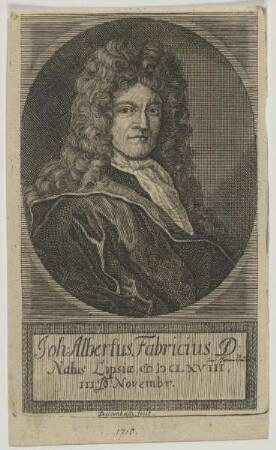 Bildnis des Joh. Albertus Fabricius