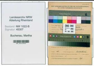 Entnazifizierung Martha Buchenau , geb. 09.01.1910 ()