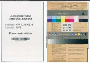 Entnazifizierung Alwine Komorowski , geb. 22.06.1908 ()