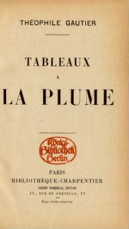 Tableaux à la plume