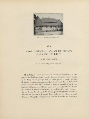 XIX. Laos oriental, Annam et région sauvage de l'Est