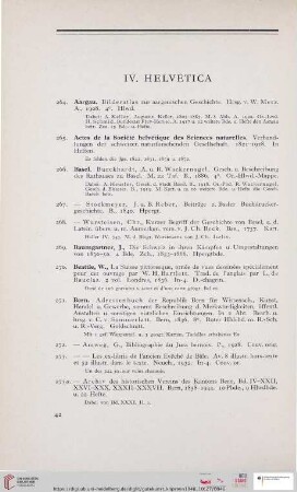IV. Helvetica (Nr. 264 - 361)