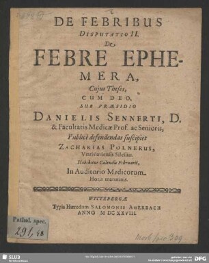 2: De Febre Ephemera
