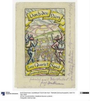 Quartettspiel "Durch den Harz", Titelblatt (Gebrauchsgraphik)