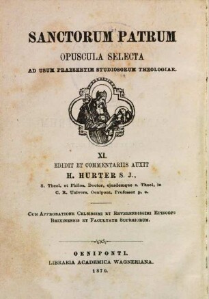 S. Eusebii Hieronymi Stridonensis Presbyteri Epistolae selectae