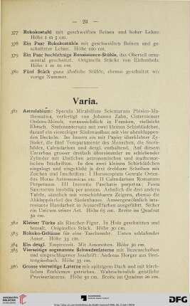 Varia (Nr. 381-392)