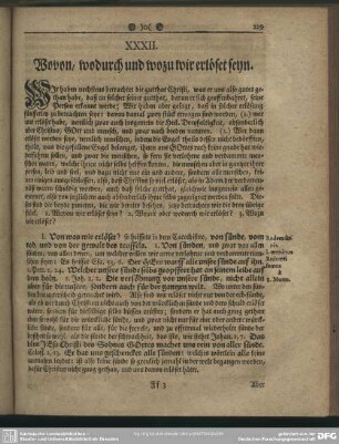 XXXII. Wovon, wodurch und wie wir erlöset seyn