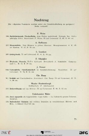 Nachtrag (Nr. 906-914)