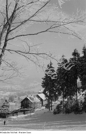 Skiwanderer in einer Schneelandschaft