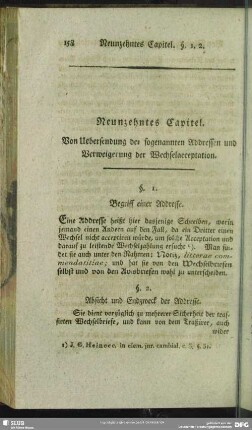 Neunzehntes Capitel. Von Uebersendung der sogenannten Addressen und Verweigerung der Wechselacceptation