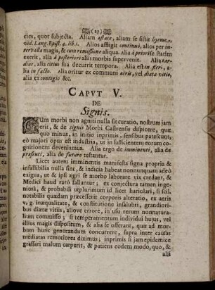 Caput V. De Signis