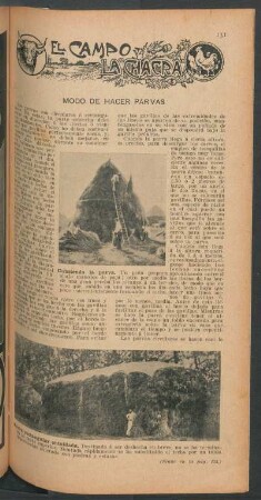 Modo de hacer parvas : El campo y la chacra