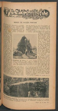 Modo de hacer parvas : El campo y la chacra