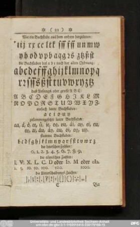 Wie ein Buchstabe aus dem andern herzuleiten: