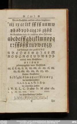 Wie ein Buchstabe aus dem andern herzuleiten: