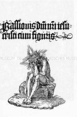 Christus in der Rast (Titelillustration zur kleinen Passion, Nachstich oder Nachdruck)