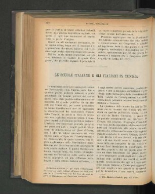 Le Scuole Italiane E Gli Italiani In Tunisia.