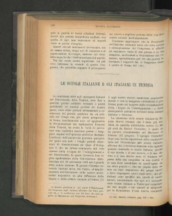 Le Scuole Italiane E Gli Italiani In Tunisia.