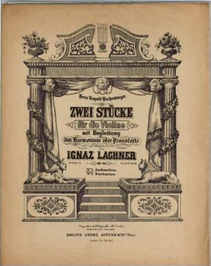 Zwei Stücke für die Violine mit Begleitung des Harmoniums oder Pianoforte : op. 66. 1, Andantino