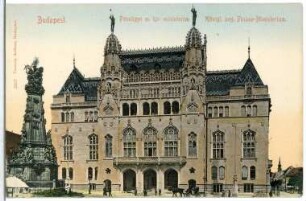 Budapest. Königl. Ung. Finanz-Ministerium und Dreifaltigkeitssäule
